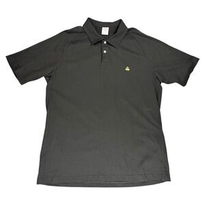 Brooks Brothers 346 Mens XL Black Cotton Short Sleeve Golden Fleece Polo Shirt